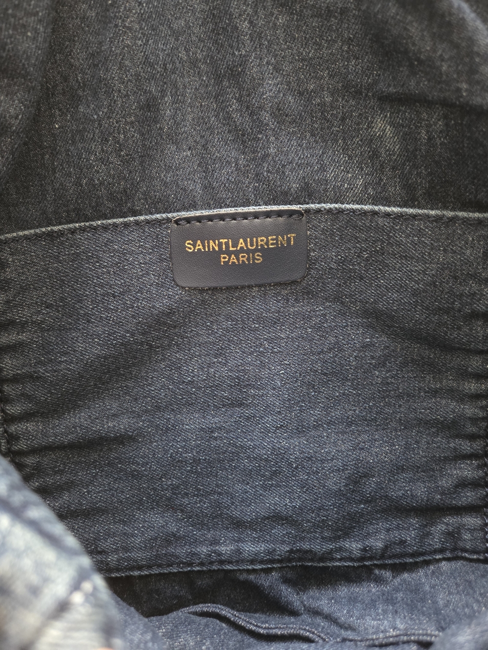NWOT Designer Inspired  Washed Blue Denim Quilted Shoulder Bag - Picture 12 of 13